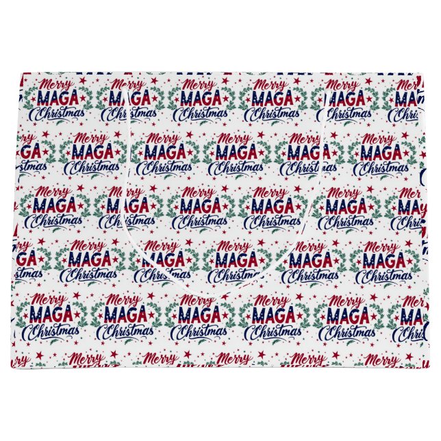 Merry Maga Weihnachtsgeschenktaschen Große Geschenktüte (Vorderseite)