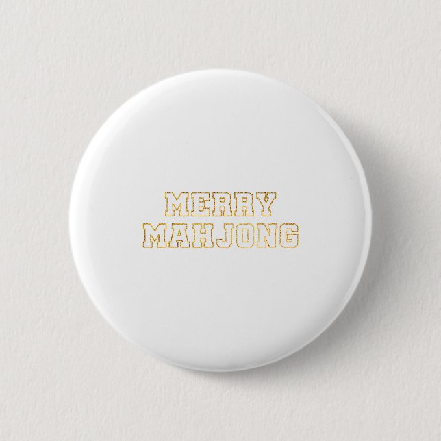 Merry Mahjong Christmas Mahj Holiday Party Women M Button (Vorderseite)
