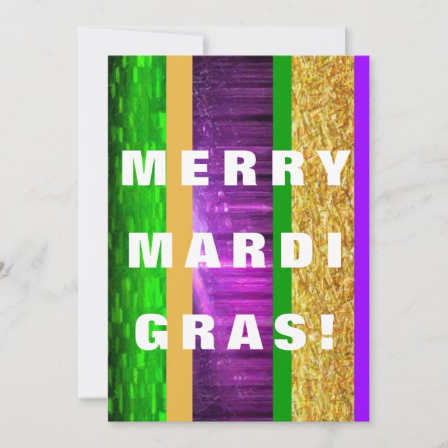 Merry Mardi Gras Feiertagskarte (Vorderseite)