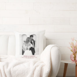 Merry & Married - Personalized Newlywed Christmas  Kissen