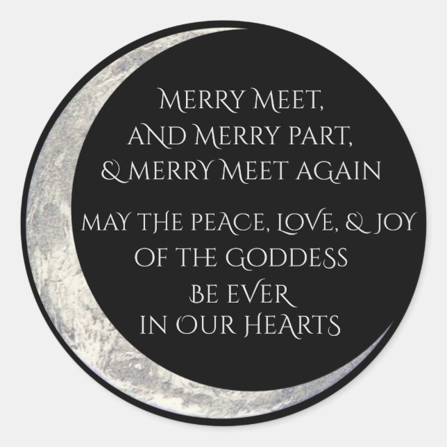 Merry meet und Merry Part Aufkleber (Vorderseite)