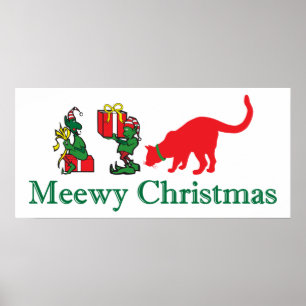 Merry Meewy Christmas Poster