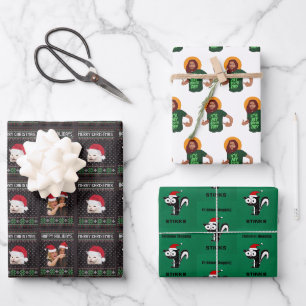 Merry Meme Wrapping Paper 3 Pack Geschenkpapier Set