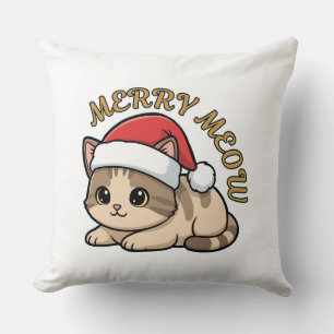 Merry Meow – Coussin de Noël jetable pour chat fes