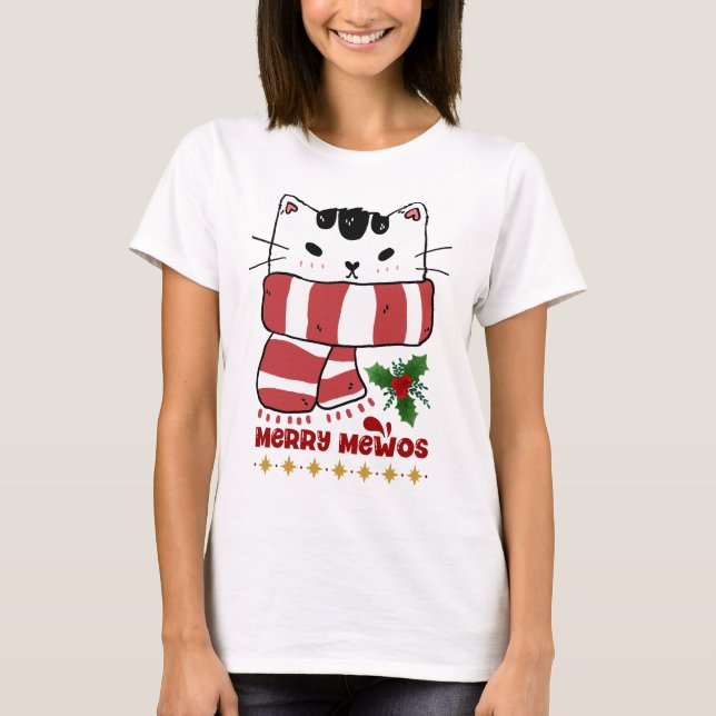 Merry meows T-Shirt (Vorderseite)
