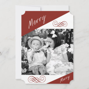 Merry, Merry Custom Foto Card Feiertagskarte