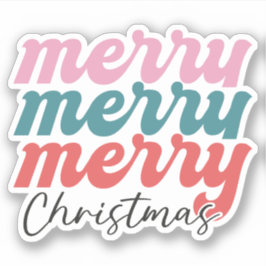 Merry Merry Frory Christmas Aufkleber