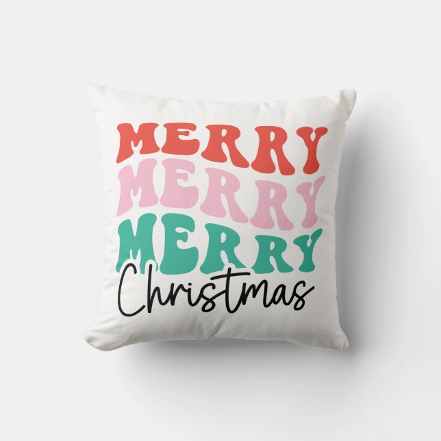 Merry Merry Frory Christmas Kissen (Vorderseite)
