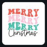 Merry Merry Frory Christmas Quadratischer Aufkleber<br><div class="desc">Fröhliches Weihnachtsdesign perfekt für den kommenden Urlaub! Nimm dieses Design als Geschenk für deinen Freund,  Verwandten und Lieben. Wenn Sie diese Entwürfe Liebe und noch gewollt mehr besuchen Sie meinen Laden. Danke fürs Einkaufen!</div>