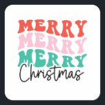 Merry Merry Frory Christmas Quadratischer Aufkleber<br><div class="desc">Fröhliches Weihnachtsdesign perfekt für den kommenden Urlaub! Nimm dieses Design als Geschenk für deinen Freund,  Verwandten und Lieben. Wenn Sie diese Entwürfe Liebe und noch gewollt mehr besuchen Sie meinen Laden. Danke fürs Einkaufen!</div>