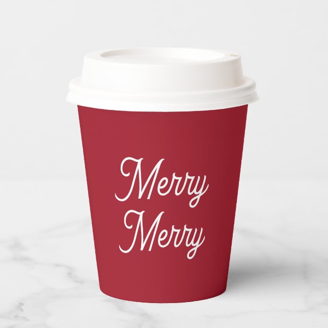 Merry Merry Holiday Pappbecher (Vorderseite)