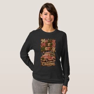 Merry Merry Merry blk Sweat pour femmes wte Shirt