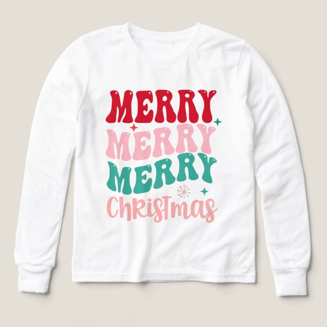 Merry Merry Merry Christmas Retro (Design Vorderseite)