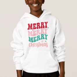 Merry Merry Merry Christmas Retro Hoodie