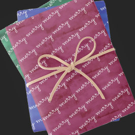 Merry Merry Merry Geschenkpapier Set