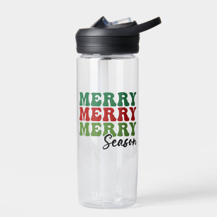 Merry Merry Merry Season - Retro Holiday Art Trinkflasche