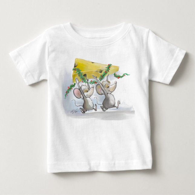 Merry Mice Mic & Mac Säugling T - Shirt (Vorderseite)