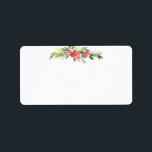 Merry Mistletoe | Blank Christmas Adressaufkleber<br><div class="desc">Lackierte Aquarellbilder für Ihre Urlaubswünsche.</div>