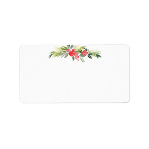 Merry Mistletoe Blank Christmas Adressaufkleber