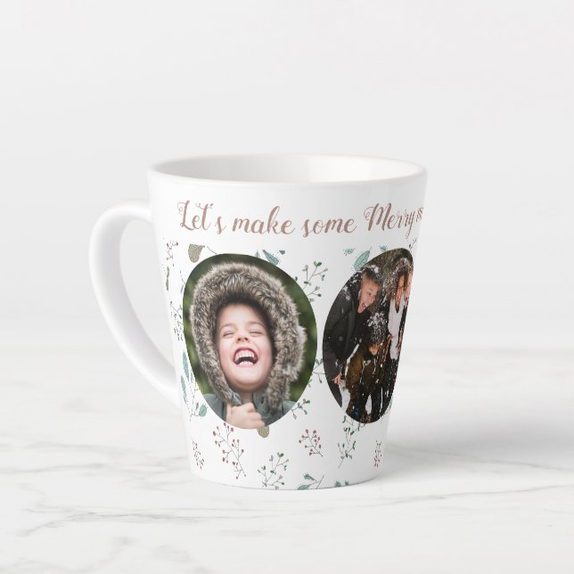 Merry Moments Holiday Three Foto Milchtasse (Linke Ecke)