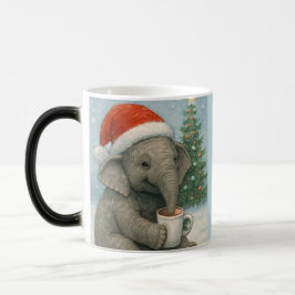 Merry Moments with a Cocoa-Loving Elephant Holiday Verwandlungstasse
