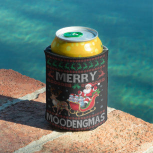 Merry MooDengmas Moo Deng Christmas Santa Hippo Dosenkühler