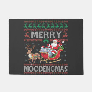Merry MooDengmas Moo Deng Christmas Santa Hippo Fußmatte