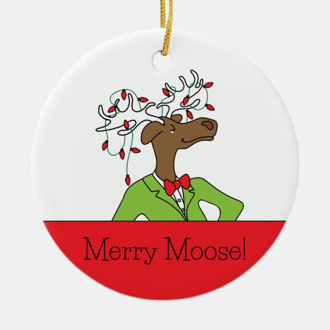 Merry Moose Ornament (Vorne)