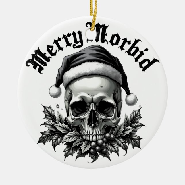 Merry Morbid Gothic Skull Ornament (Vorne)