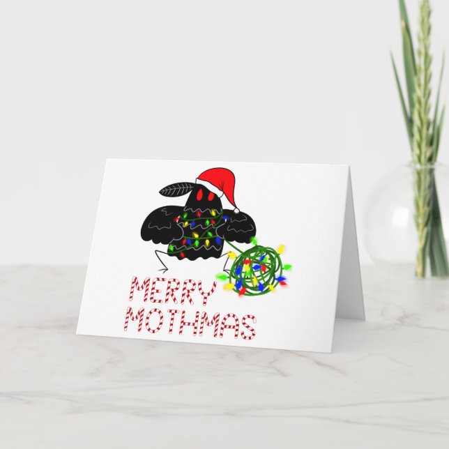 Merry Mothmas Feiertagskarte (Vorderseite)