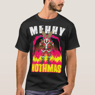 Merry Mothmas Weihnachten Mothman Folklore Creepy T-Shirt