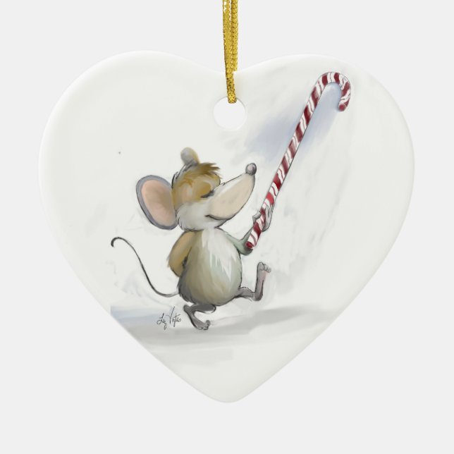 Merry Mouse Moe Heart Ornament (Vorne)