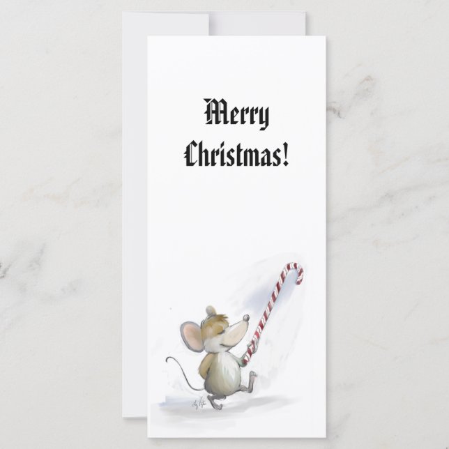 Merry Mouse Moe Holiday Lesezeichen (Vorderseite)