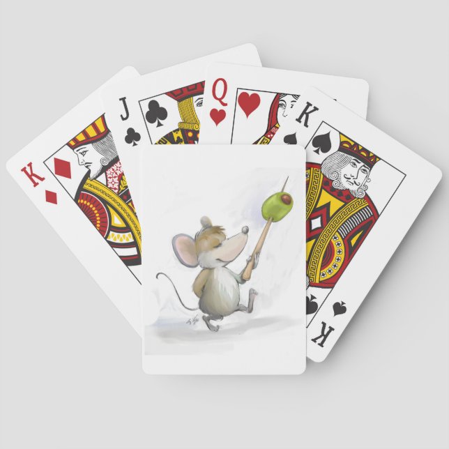 Merry Mouse Moe mit Olive Playing Cards Spielkarten (Rückseite)