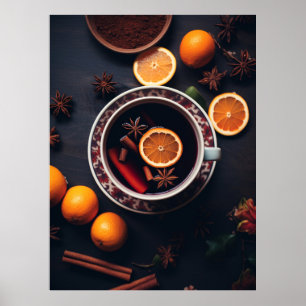 Merry & Mulled Gemütliches Heiligabendgetränk Poster