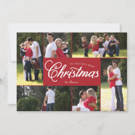 Merry Multiphoto Weihnachtskarte Feiertagskarte