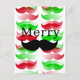 Merry Mustache Feiertagspostkarte