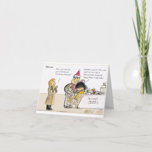 Merry Narcissismas | Carte de Noël Drôle Dimwitz (Devant)