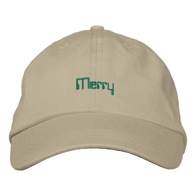Merry Navy Jolly Vibes Timeless-Adjustable-Hat Bestickte Baseballkappe (Vorderseite)