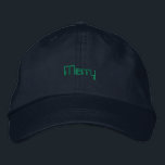 Merry Navy Jolly Vibes Timeless-Adjustable-Hat Bestickte Baseballkappe<br><div class="desc">Feiern Sie den festlichen Geist mit dieser Alternative Apparel Basic Adjustable Cap in einer klassischen Marinefarben mit "Merry" besticktem Text. Die hochwertige Stickerei sorgt für einen bleibenden Stil und eine lange Haltbarkeit, während der verstellbare Gurt für eine angenehme Passform für alle sorgt. Ideal, um bei lässigen Ausflügen oder festlichen Ansammlungen...</div>