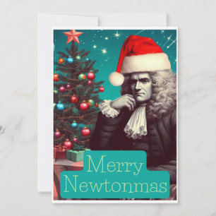 Merry Newtonmas Sir Isaac Newton Feiertagskarte