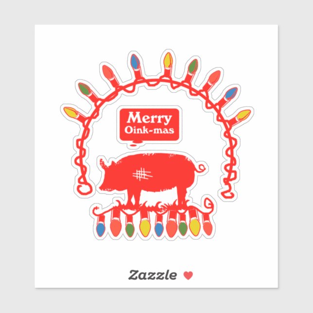 Merry Oink Mas Aufkleber (Blatt)