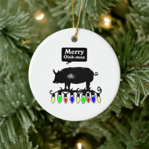 Merry Oink-Mas Keramik Ornament