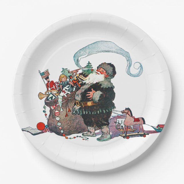 Merry Old Christmas Elf, Jessie Willcox Smith Pappteller (Vorderseite)