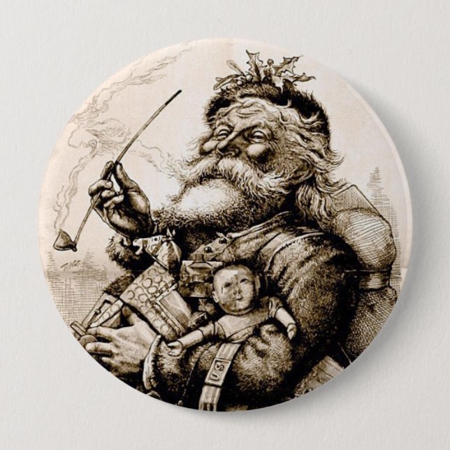 Merry Old Santa Claus Button (Vorderseite)
