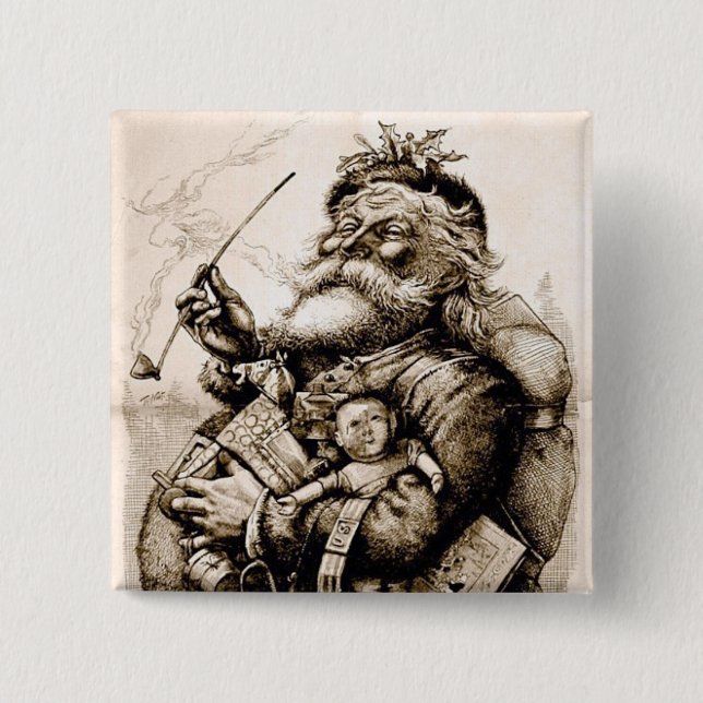 Merry Old Santa Claus Button (Vorderseite)