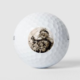 Merry Old Santa Claus Golfball