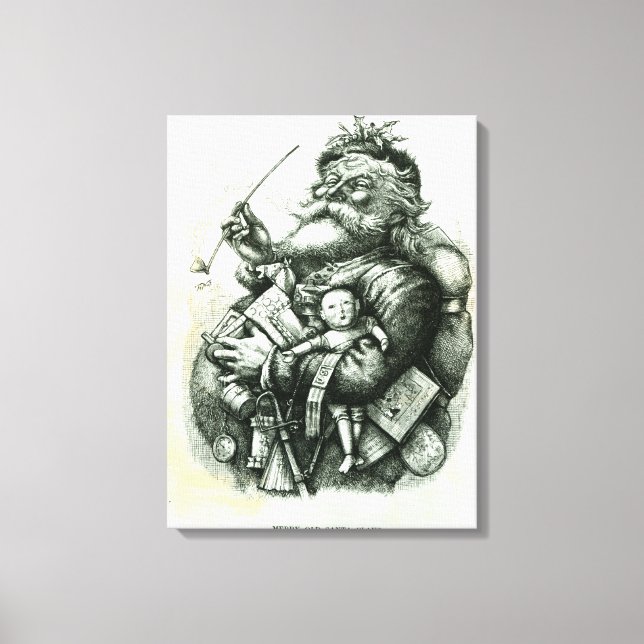 Merry Old Santa Claus Leinwanddruck (Vorderseite)