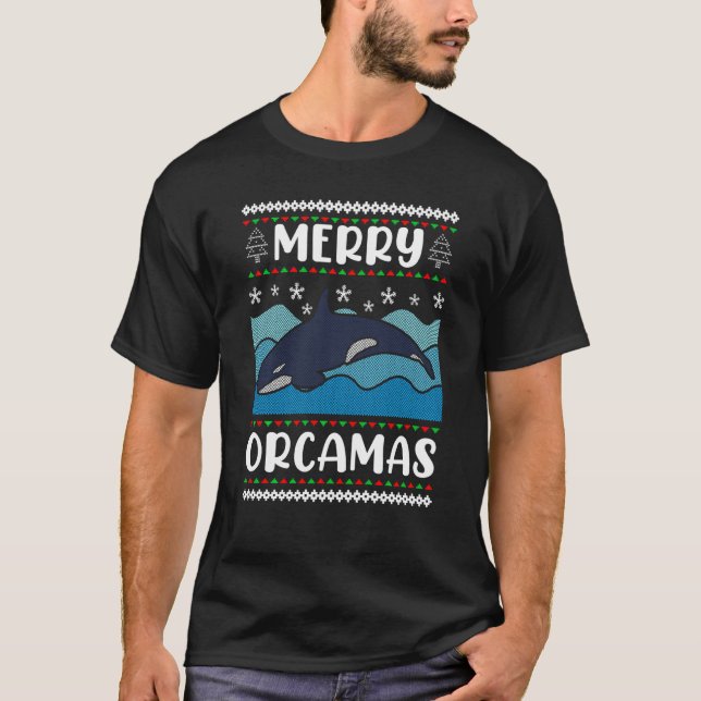 Merry Orcamas Orca diver marine biologist Swea T-Shirt (Vorderseite)