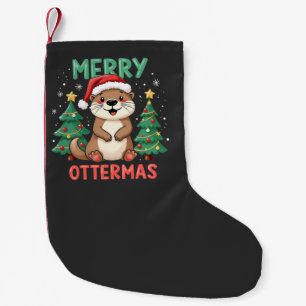 Merry Ottermas Funny Otter Animal Christmas Liebha Kleiner Weihnachtsstrumpf
